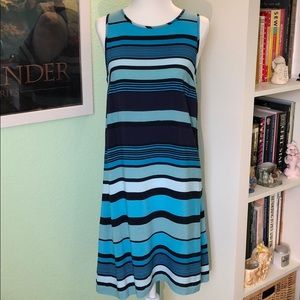 Loft Striped Sleeveless Dress